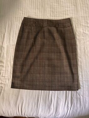 Forever 21 Black Plaid Pencil Skirt